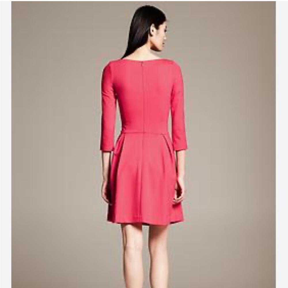 Banana Republic Ponte fitted dress in heart throb pink - Picture 2 of 10